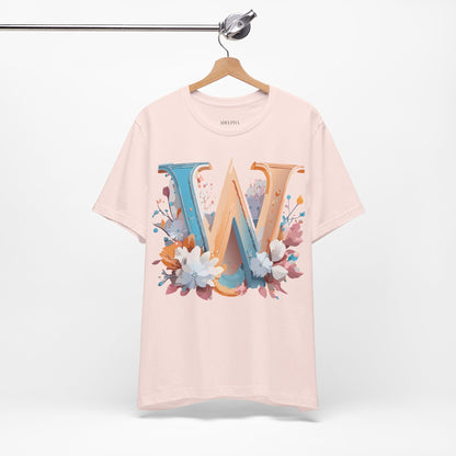 Natural Cotton Tee Shirt - Letters Collection - W Printify