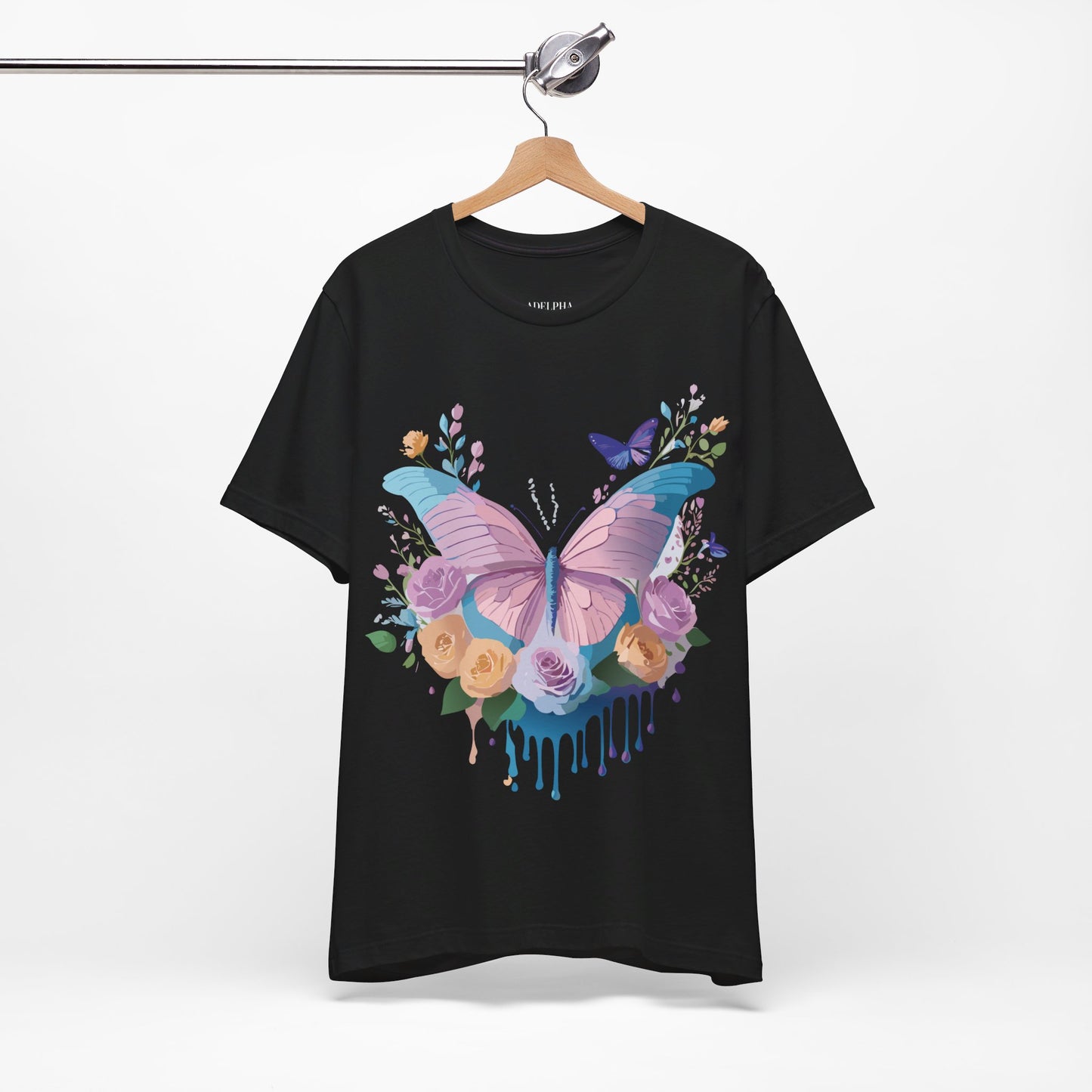 T-shirt en coton naturel avec papillon