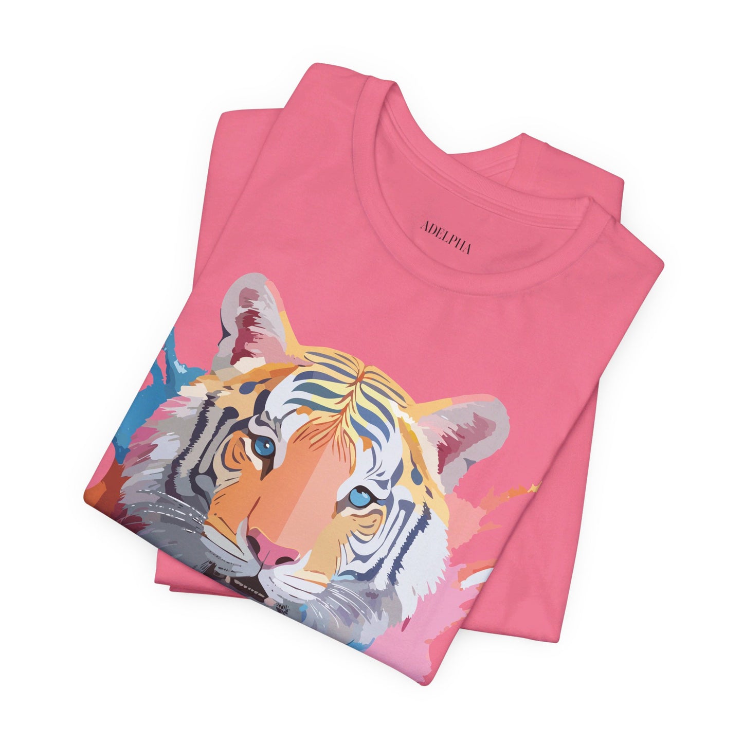 Natural Cotton Tee Shirt with Tiger