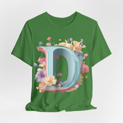 Natural Cotton Tee Shirt - Letters Collection - D Printify