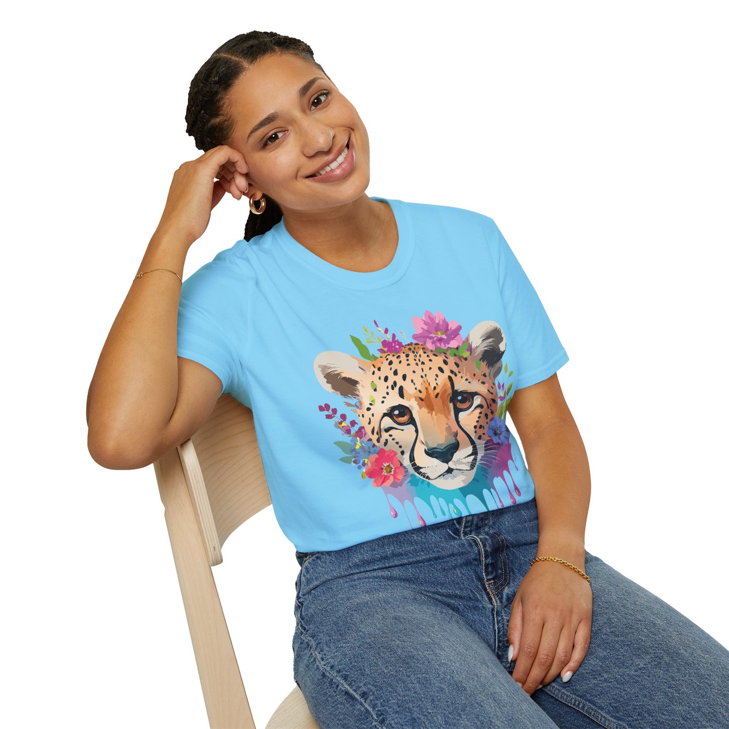 Cheetah Shirt, Shirt with Cheetah, Cheetah Tee, Shirt with Animals