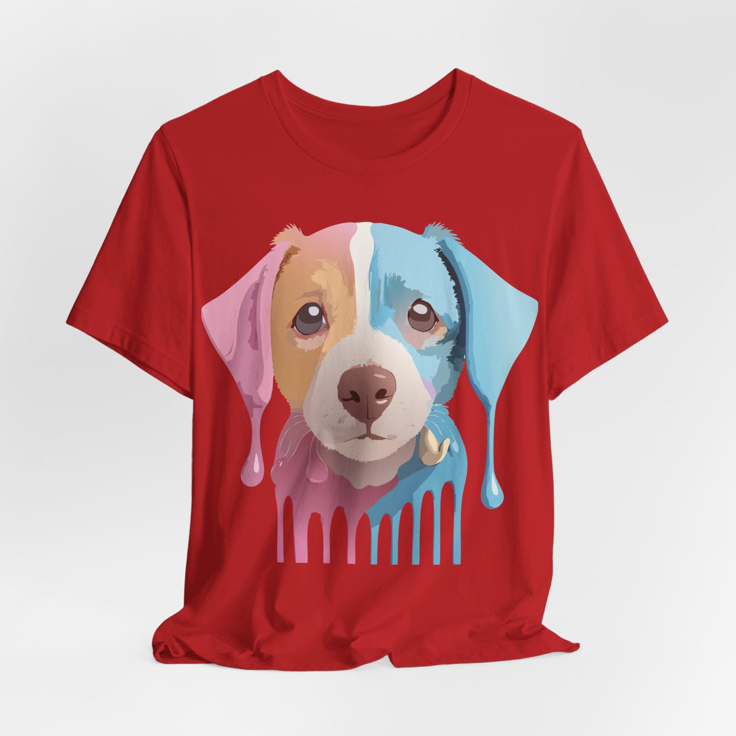 T-Shirt aus natürlicher Baumwolle mit Hund