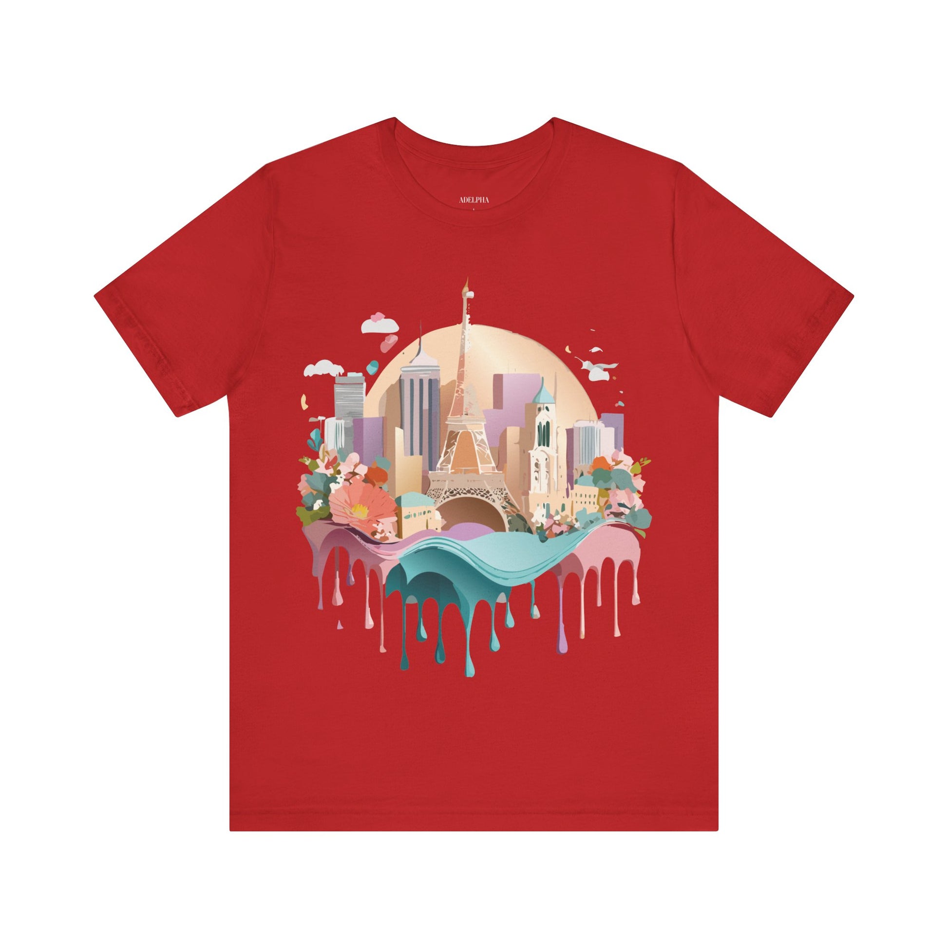 Natural Cotton Tee Shirt - Beautiful Places Collection - Paris Printify