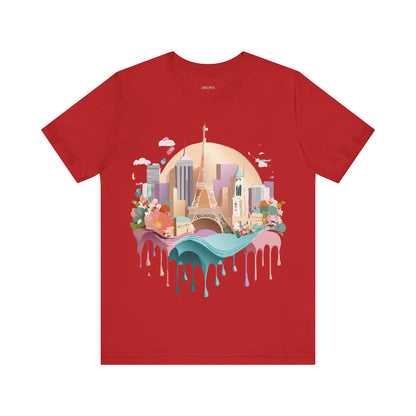 Natural Cotton Tee Shirt - Beautiful Places Collection - Paris Printify