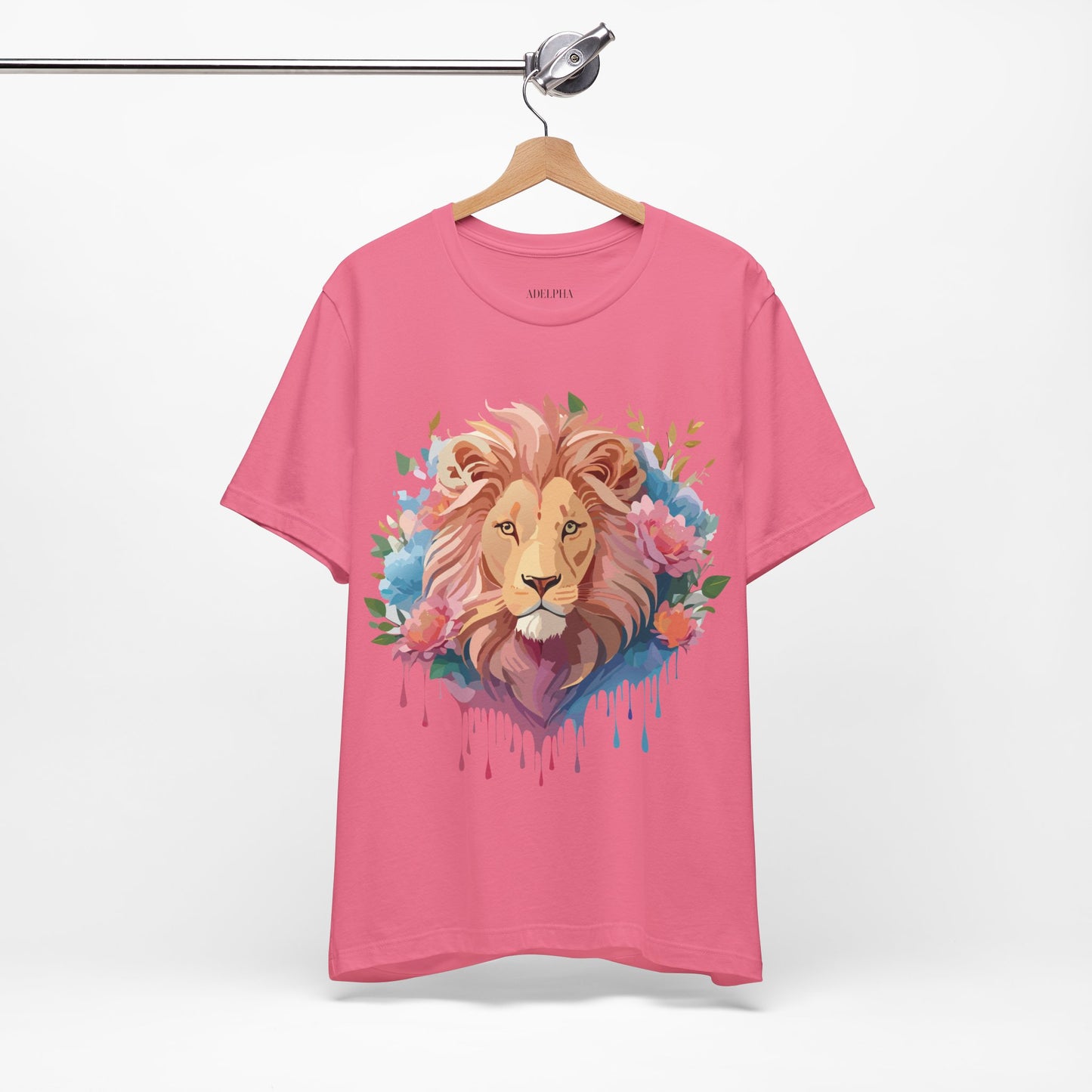 Natural Cotton Tee Shirt with Lion