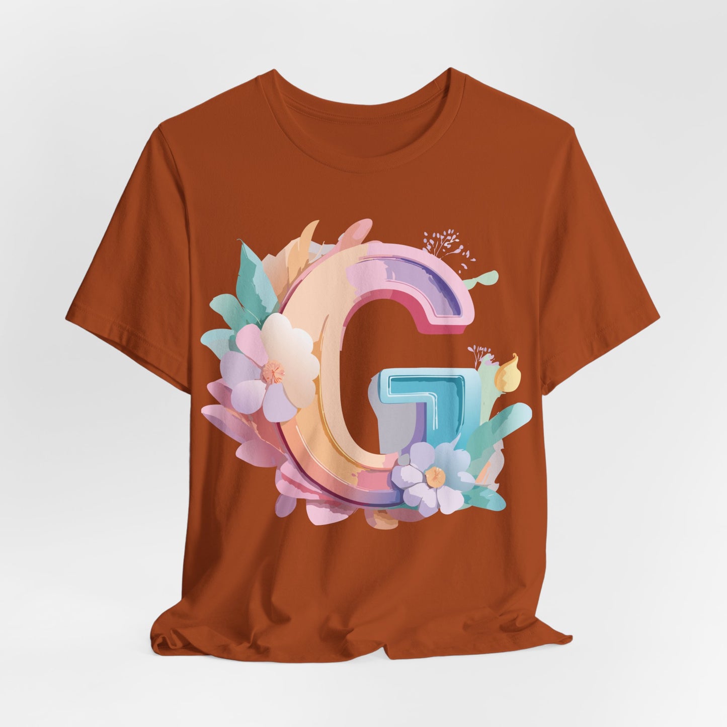 Natural Cotton Tee Shirt - Letters Collection - G