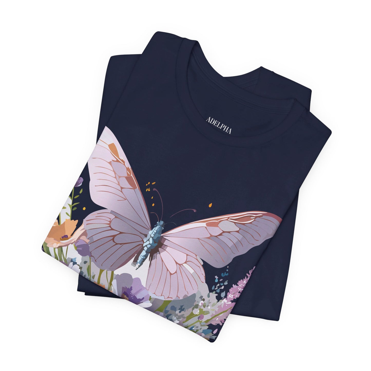 T-shirt en coton naturel avec papillon