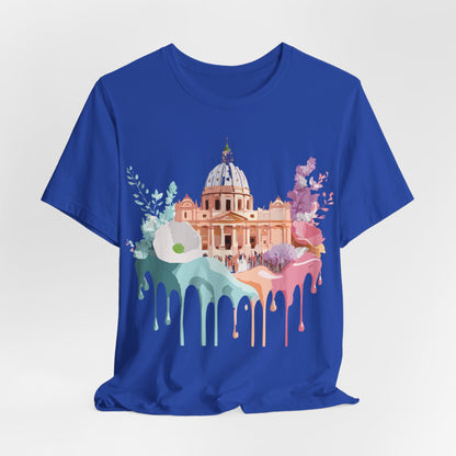 Natural Cotton Tee Shirt - Beautiful Places Collection - Rome Printify