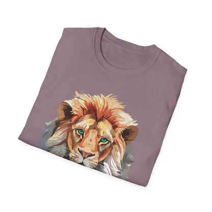 Lion Shirt Unisex Animal Tee Gildan Softstyle 64000 Cotton Tee