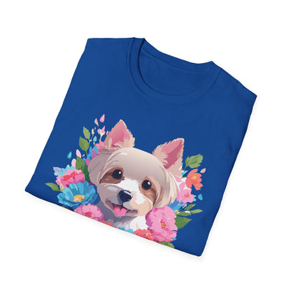 Unisex Gildan Softstyle Animal Print Dog Shirt Tee 100 Percent Cotton