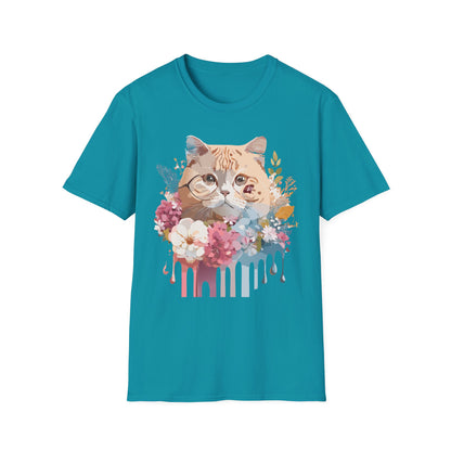 Cat Shirt Unisex Cat Tee Kitten Print Softstyle Gildan 64000