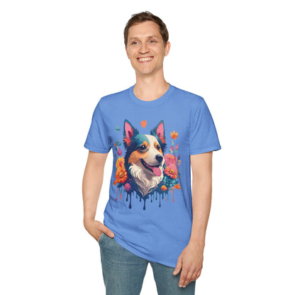 Animal Print Dog Shirt Unisex Softstyle Cotton Tee For Pet Lovers