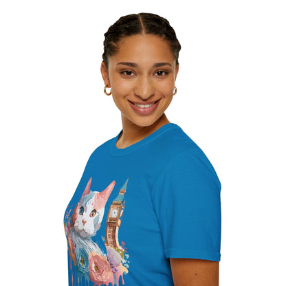Cat Shirt Unisex Tee Softstyle 64000 Gildan Ring Spun Cotton
