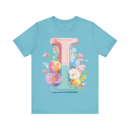 Natural Cotton Tee Shirt - Letters Collection - I Printify