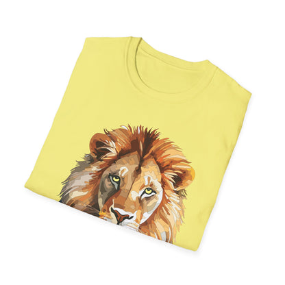 Lion Shirt Unisex Animal Tee Gildan Softstyle 64000 100 Percent Ring Spun Cotton