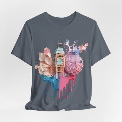 Natural Cotton Tee Shirt - Beautiful Places Collection - London Printify