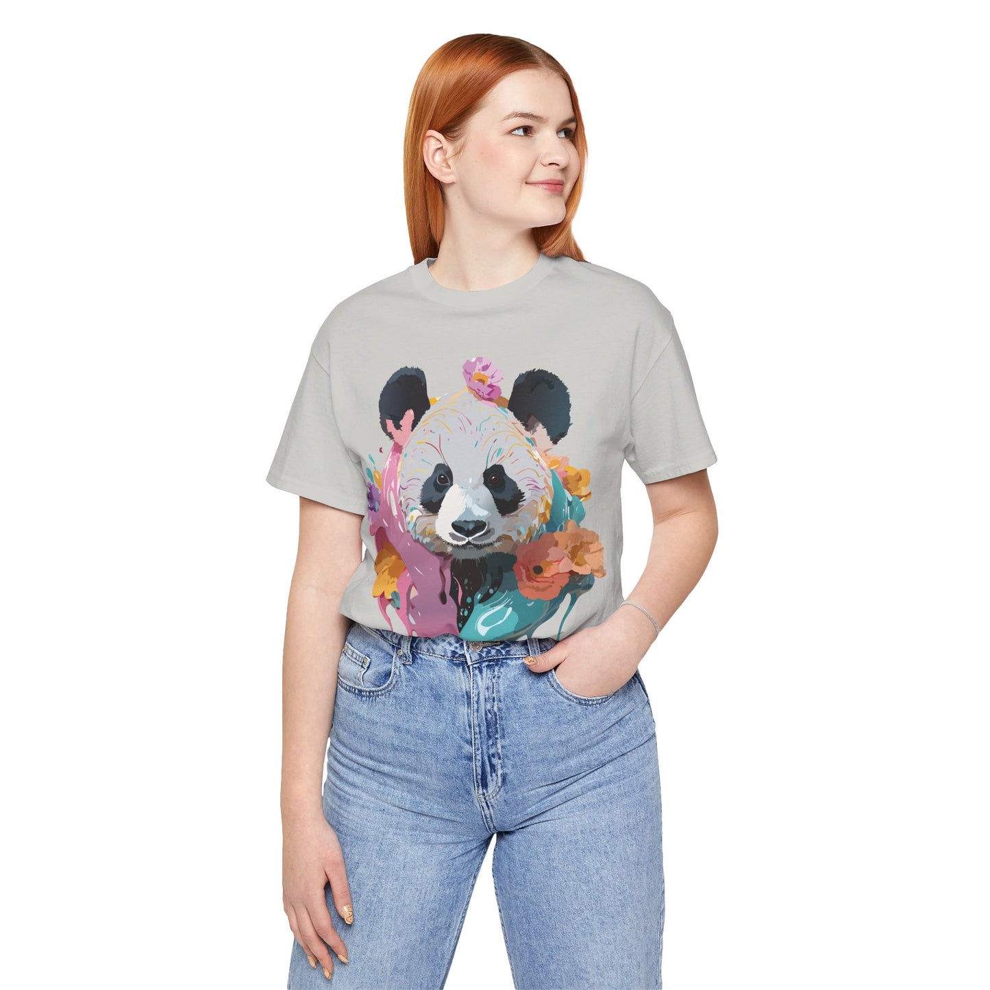 T-shirt en coton naturel avec panda