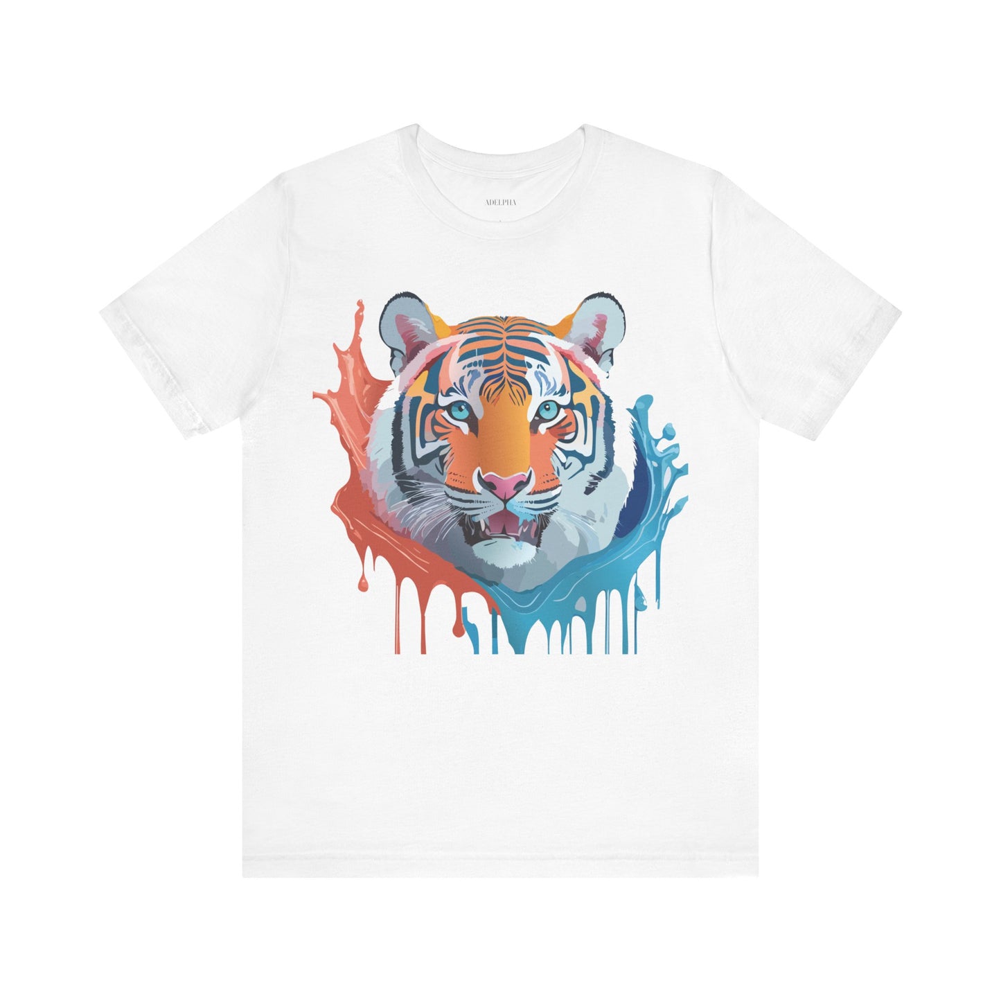 Natural Cotton Tee Shirt with Tiger