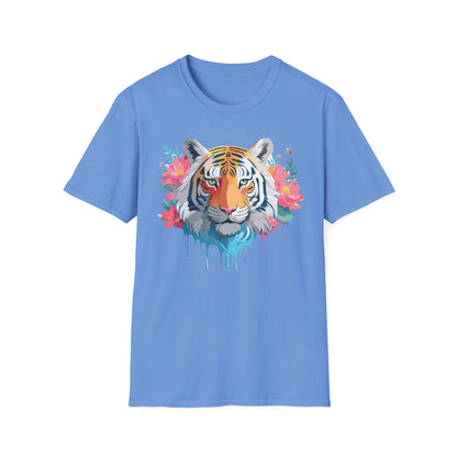 Tiger Shirt Unisex Animal Tee 100 Percent Ring Spun Cotton Softstyle