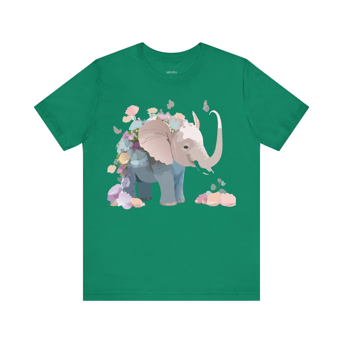 T-shirt en coton naturel avec motif éléphant