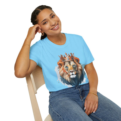 Lion Shirt Unisex Animal Tee Gildan Softstyle 64000 100 Percent Ring Spun Cotton