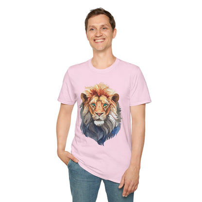 Floral Lion Shirt Unisex Tee Softstyle Gildan 64000 Comfort Fit