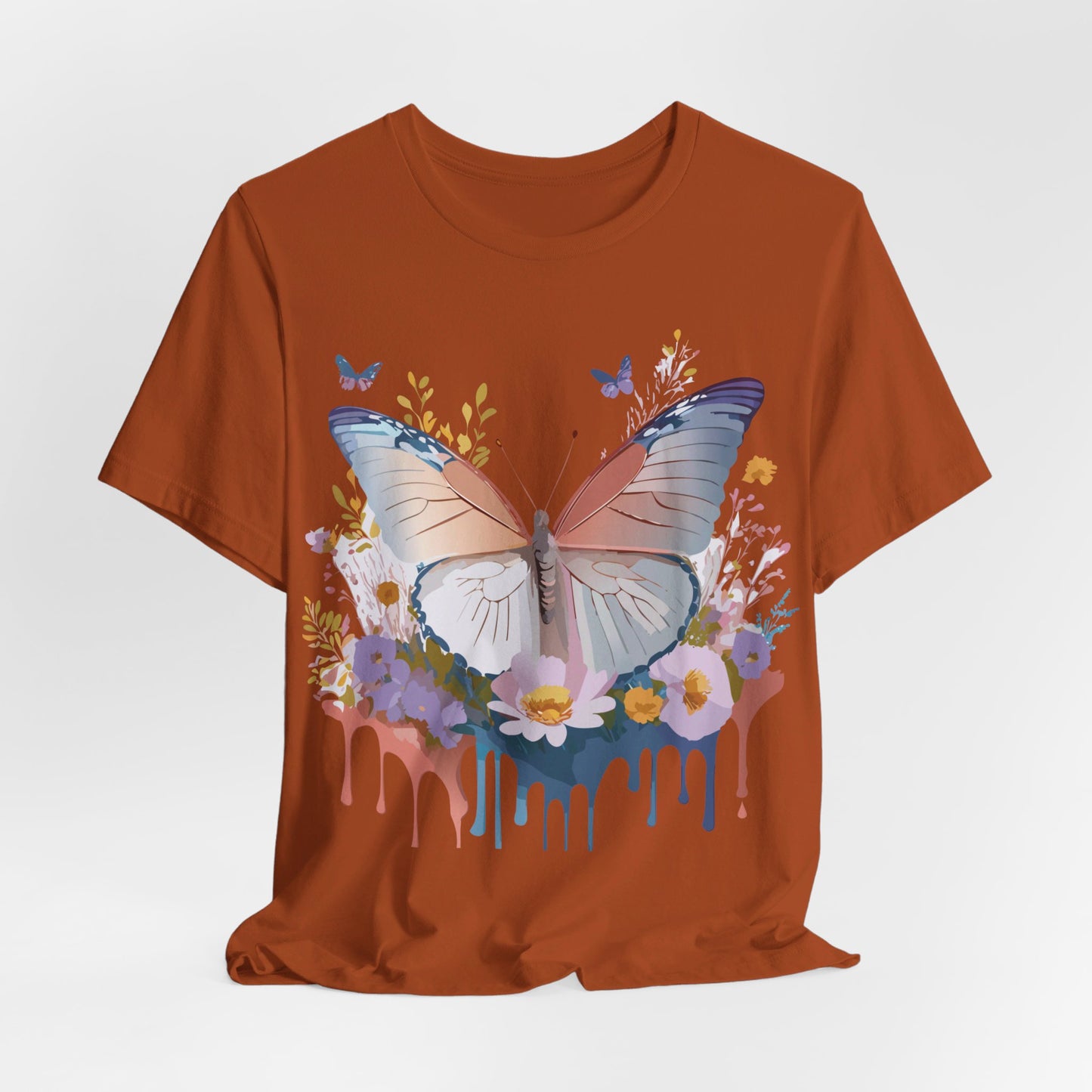 T-shirt en coton naturel avec papillon