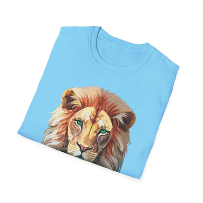 Gildan Softstyle Lion Shirt Unisex Floral Tee Animal Print Tee