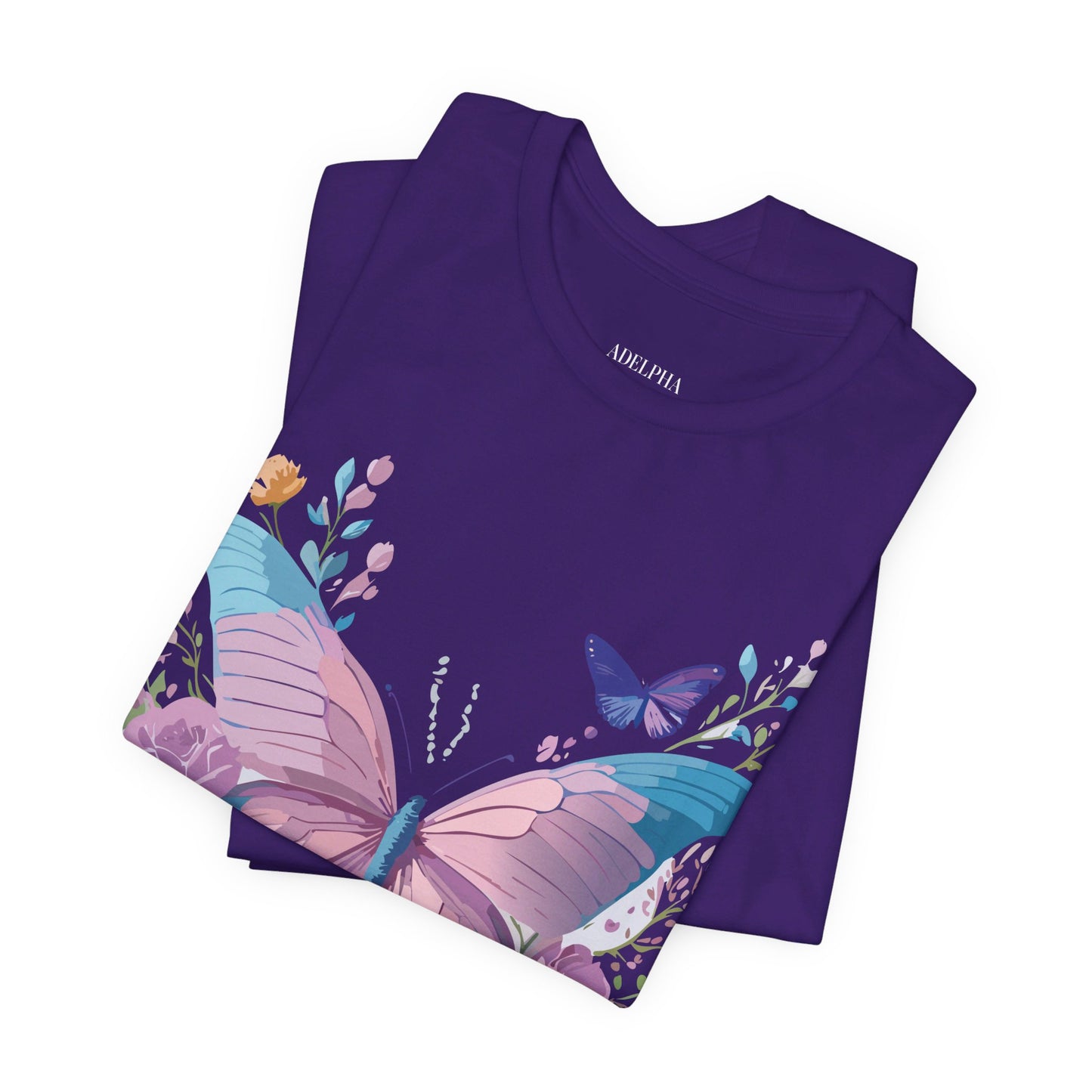 T-Shirt aus natürlicher Baumwolle mit Schmetterling