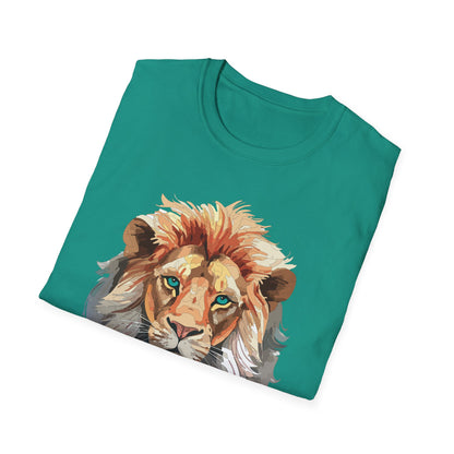 Floral Lion Shirt Unisex Tee Softstyle Gildan 64000 Comfort Fit