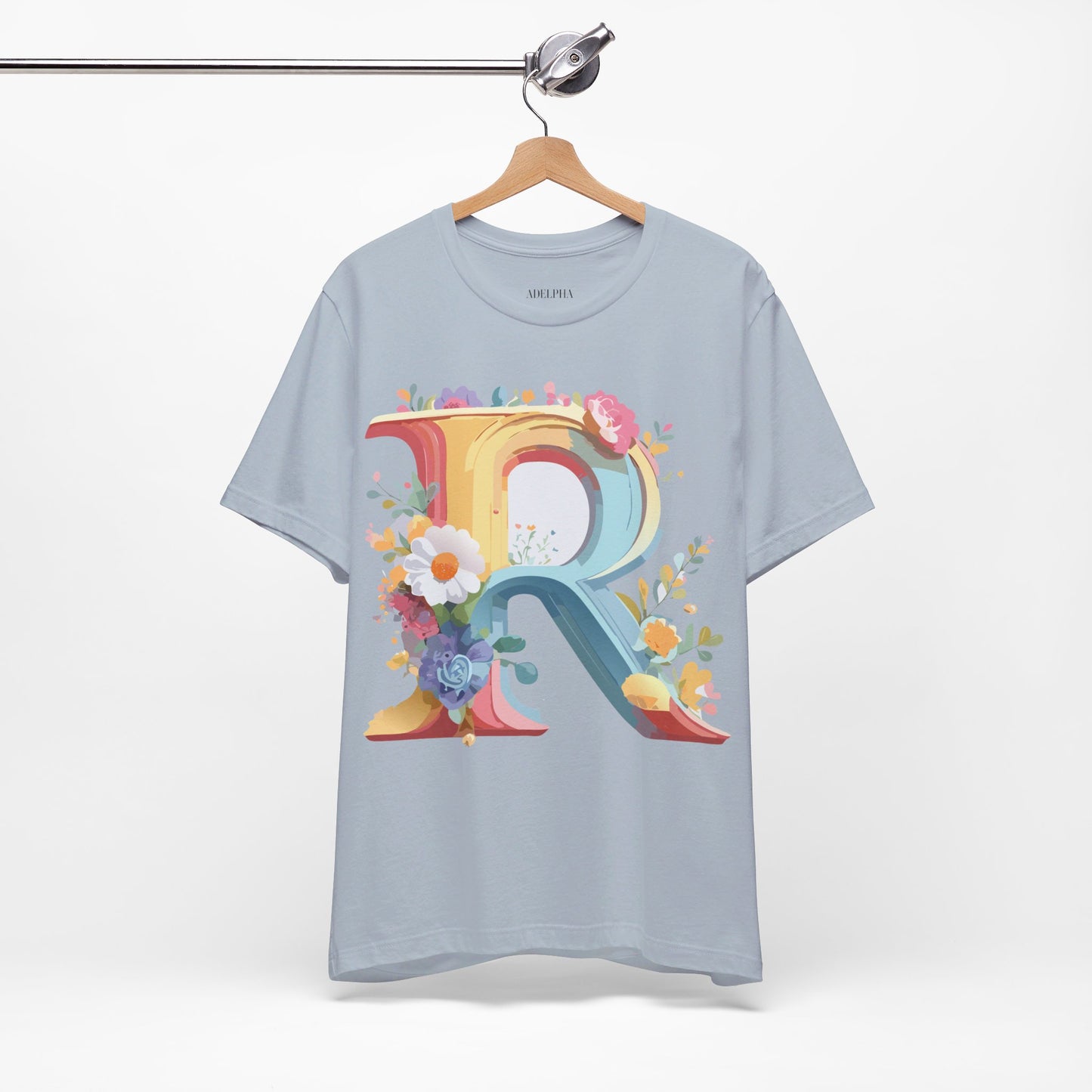 T-Shirt aus natürlicher Baumwolle – Letters Collection – R