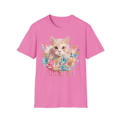 Unisex Cat Shirt Kitten Tee Cat Lover Tee Softstyle 64000 Gildan