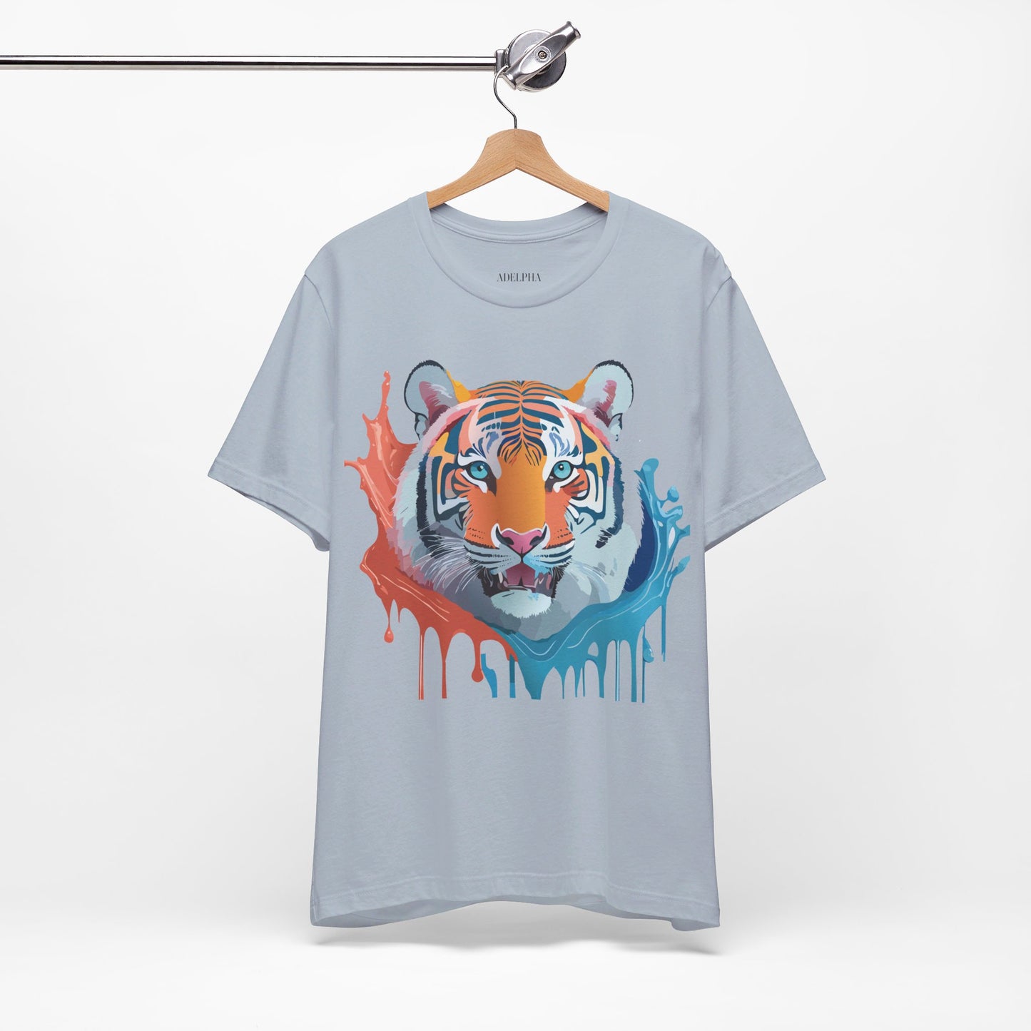 Natural Cotton Tee Shirt with Tiger