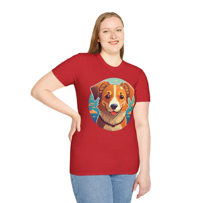Dog Shirt Unisex Animal Tee One Hundred Percent Cotton Softstyle Gildan 64000