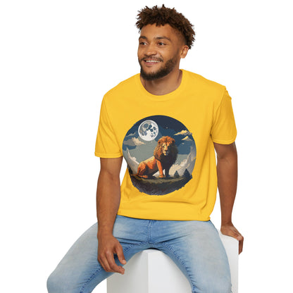 Lion Shirt Unisex Animal Tee Softstyle 64000 100 Percent Ring-Spun Cotton