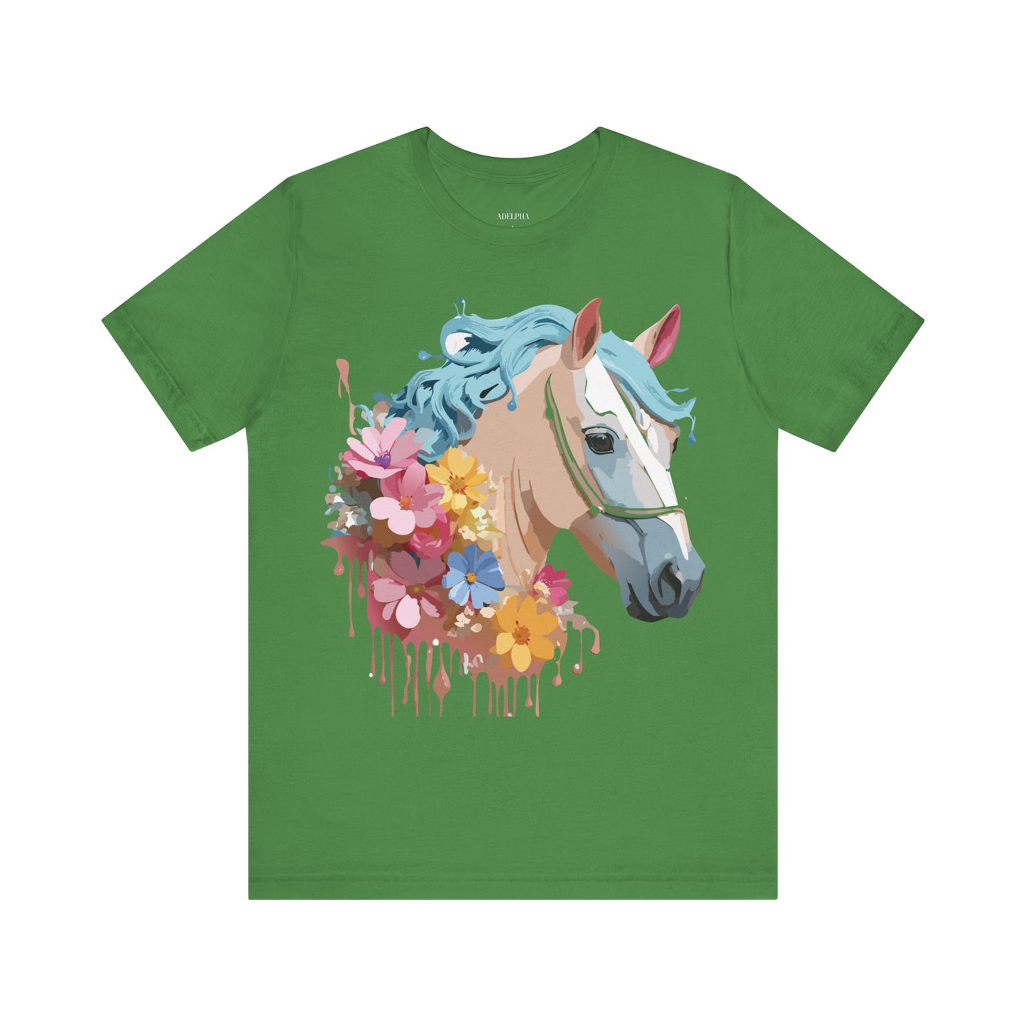 Natural Cotton Tee Shirt with Horse