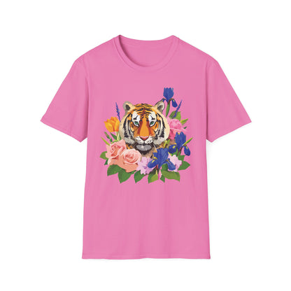 Tiger Shirt Unisex Animal Tee Gildan Softstyle 64000 100 Percent Cotton