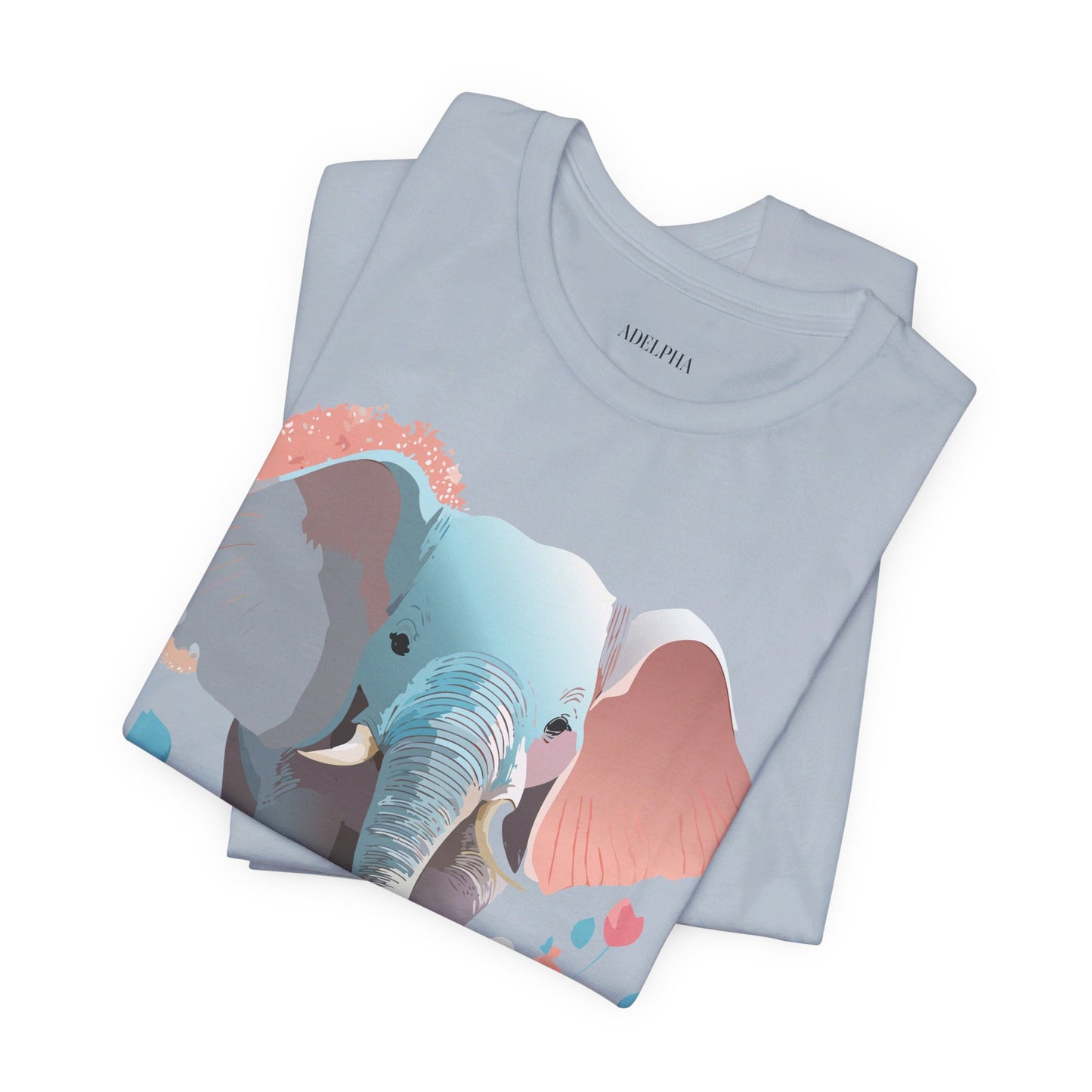 T-Shirt aus natürlicher Baumwolle mit Elefant