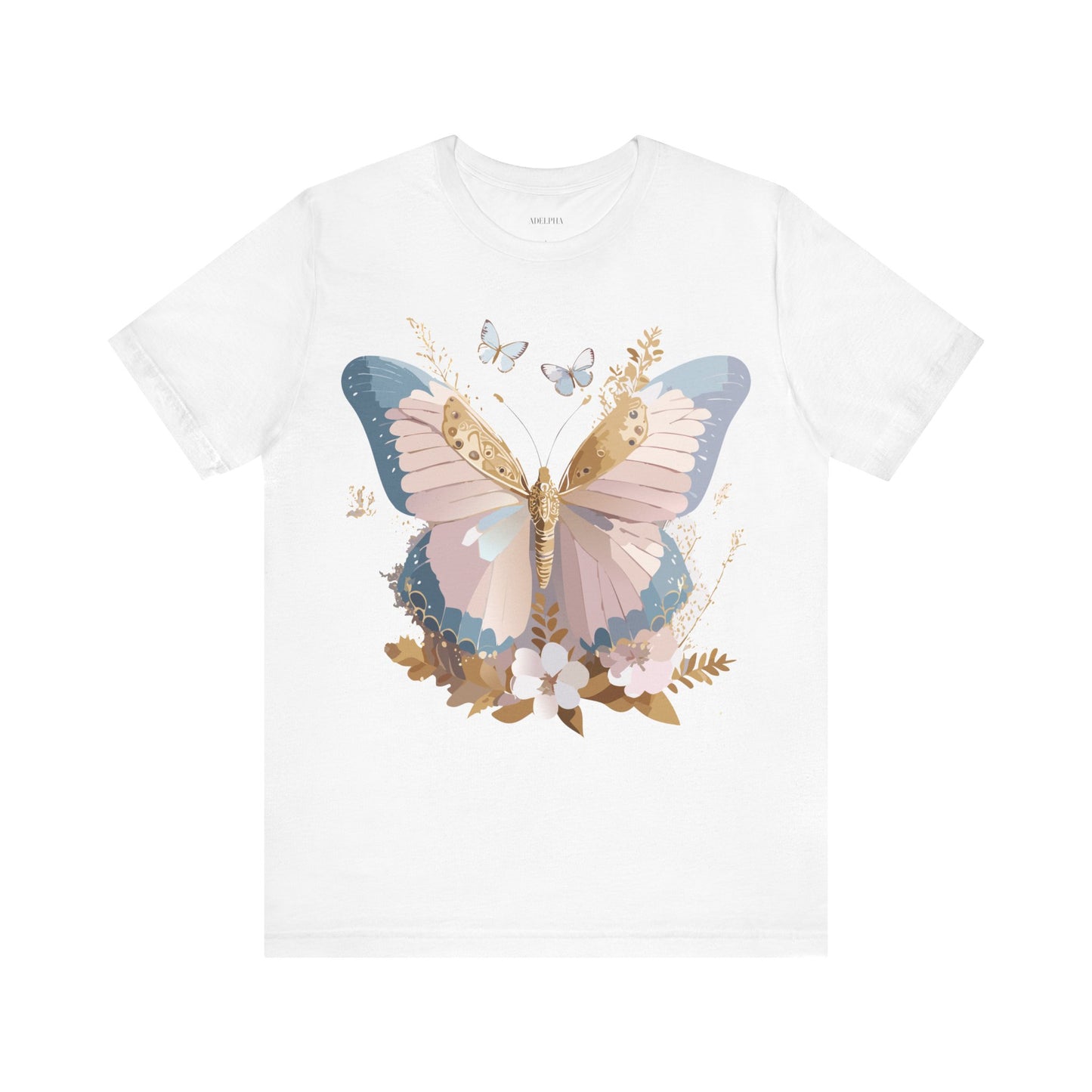 T-shirt en coton naturel avec papillon