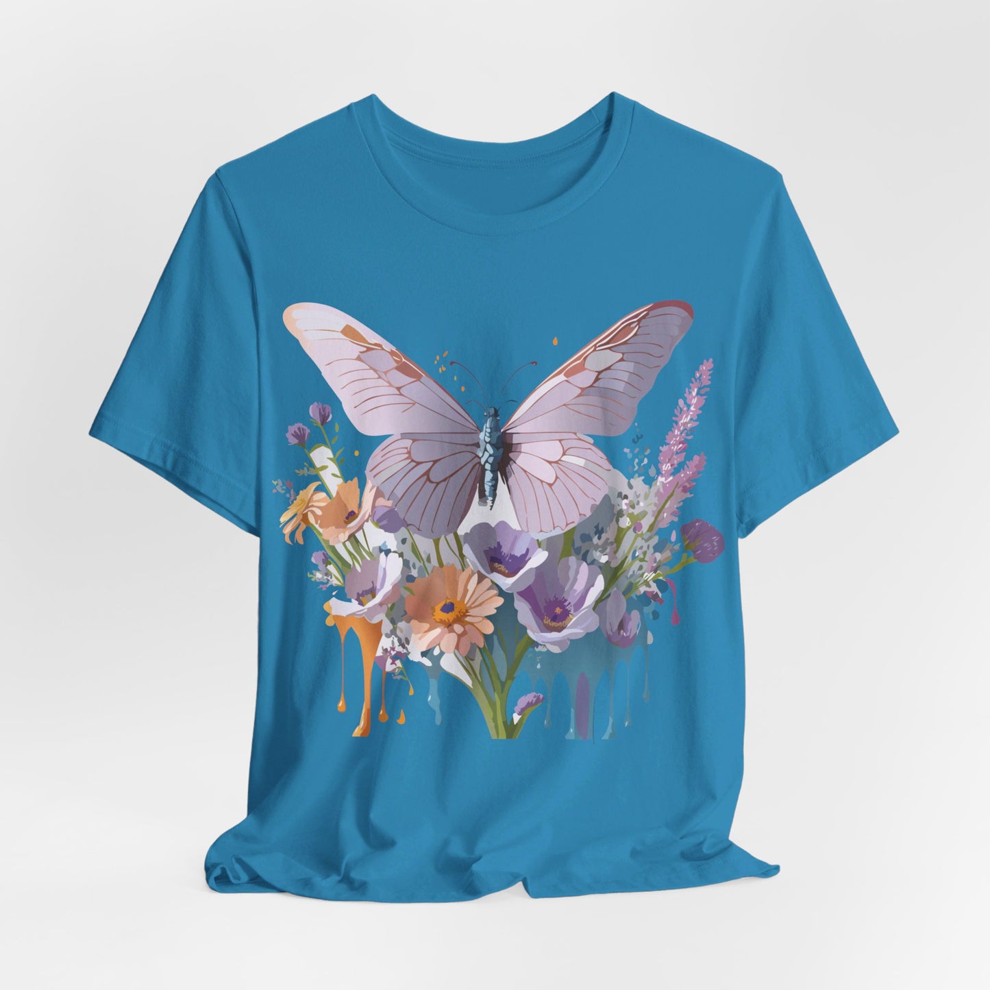 T-shirt en coton naturel avec papillon