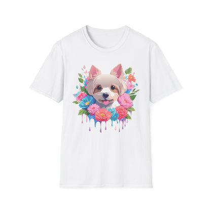Unisex Gildan Softstyle Animal Print Dog Shirt Tee 100 Percent Cotton