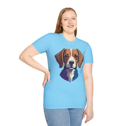 Dog Shirt Unisex Animal Print Tee Softstyle 100 Percent Cotton Gildan 64000