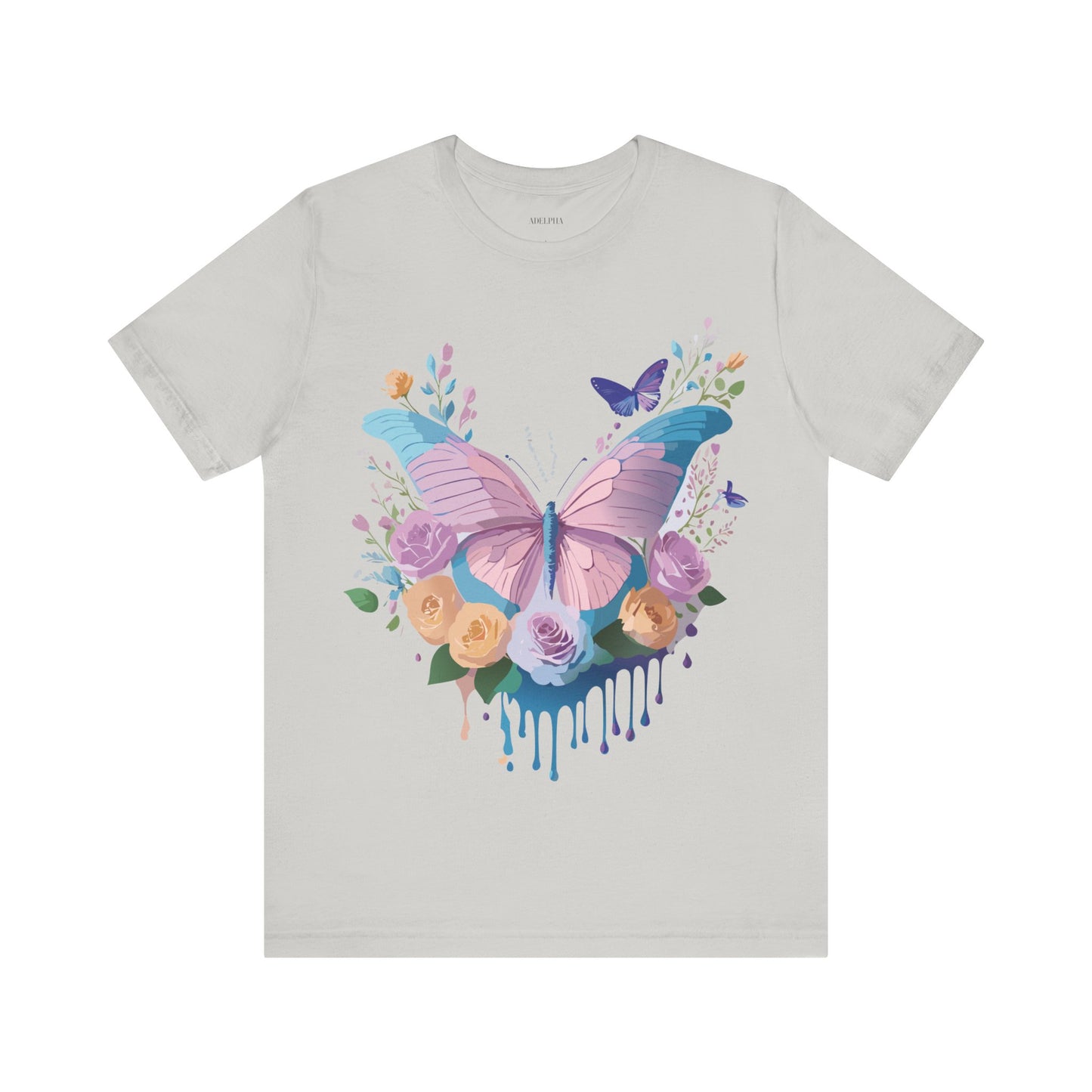 T-Shirt aus natürlicher Baumwolle mit Schmetterling