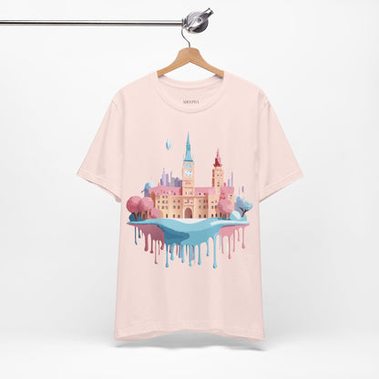 Natural Cotton Tee Shirt - Beautiful Places Collection - Prague Printify