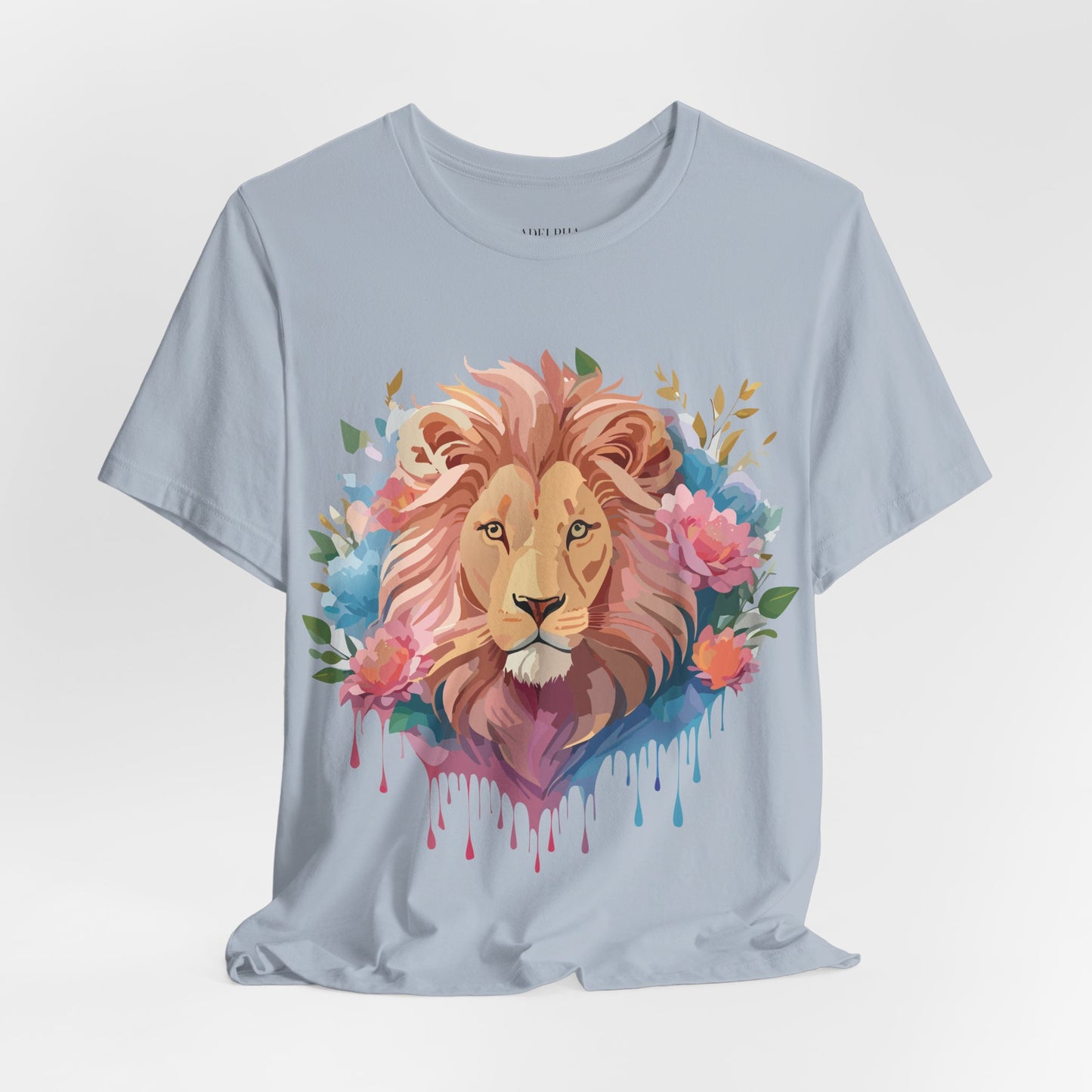 Natural Cotton Tee Shirt with Lion