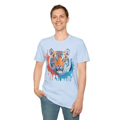 Unisex Tiger Tee Gildan Softstyle Animal Print Shirt Ring Spun Cotton