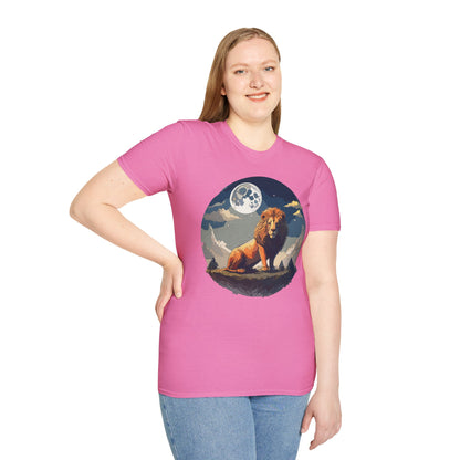 Lion Shirt Unisex Animal Tee Softstyle 64000 100 Percent Ring-Spun Cotton