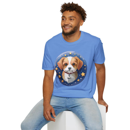 Unisex Dog Shirt Animal Print Tee Gildan Softstyle 64000 Cotton