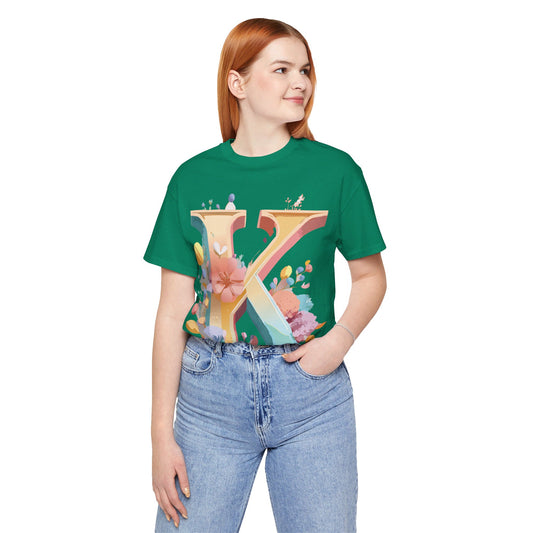 Natural Cotton Tee Shirt - Letters Collection - K Printify