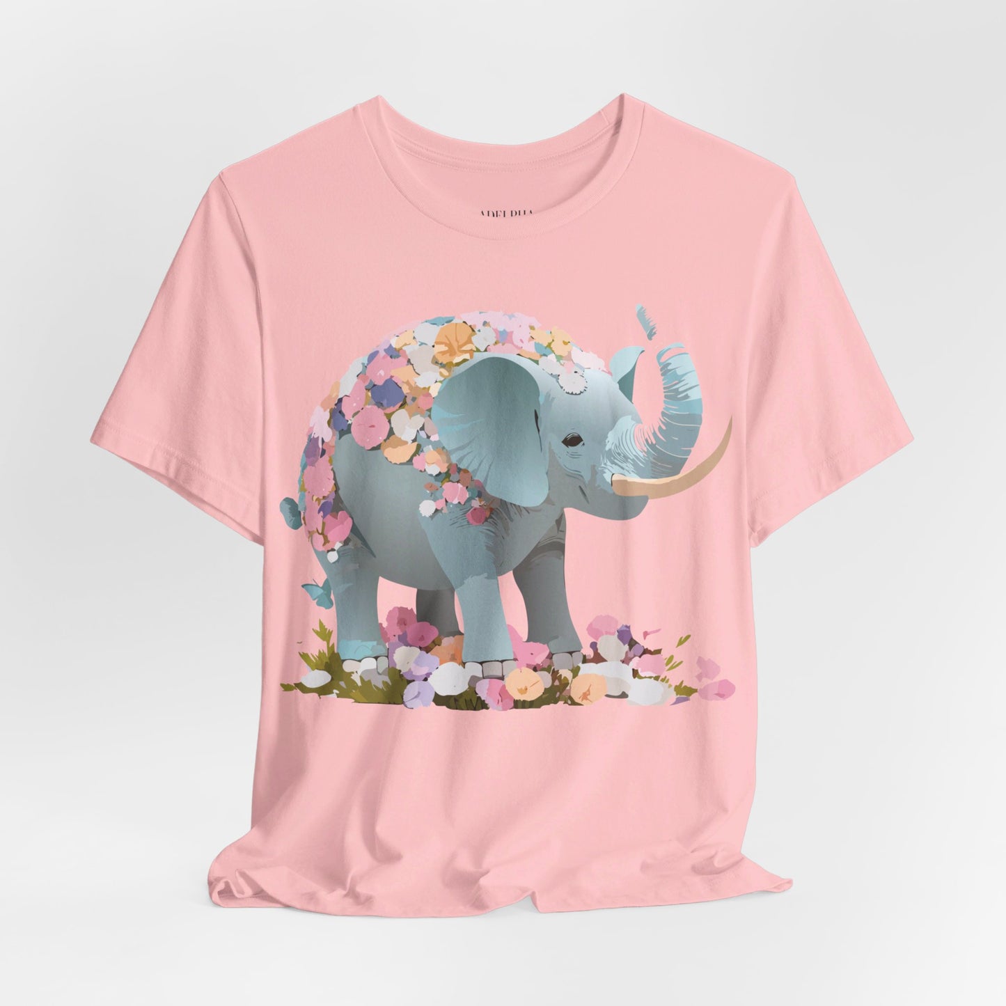 T-Shirt aus natürlicher Baumwolle mit Elefant